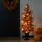 Glitzhome® 48" Fall Lighted Maple Leaf & Sunflower Urn Porch Tree with Timer